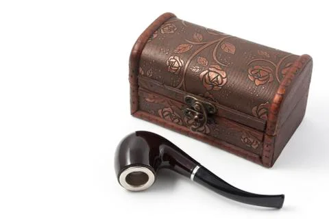 Pipe and chest Foto stock