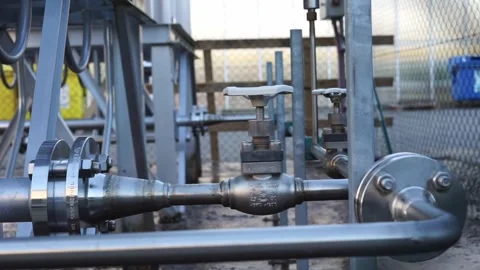 Pipe and tap system in production Stock Footage 262355361