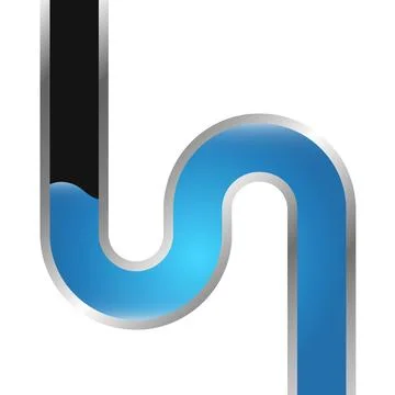 Pipe with bend and water Stock Illustration