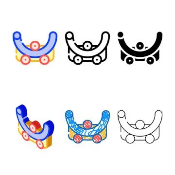 Pipe bending device color multipack icon vector Stock Illustration