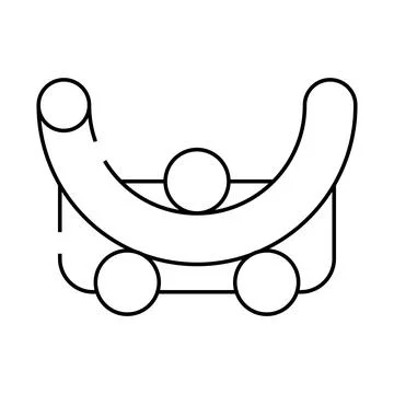 Pipe bending device line icon vector illustration Stock Illustration