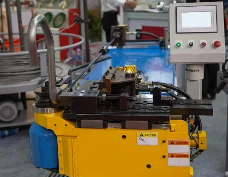 Pipe bending machine Stock Photos