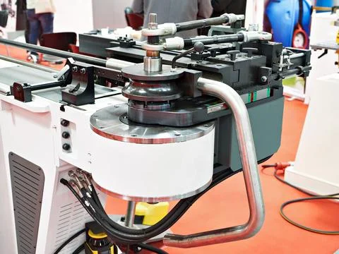 Pipe bending machine Stock Photos