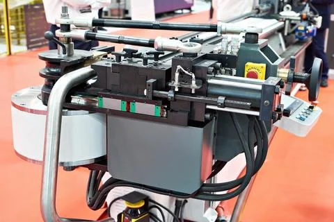 Pipe bending machine Stock Photos