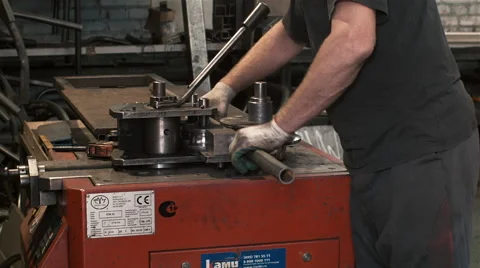 Pipe bending, middle shot. Stock Footage 67502893