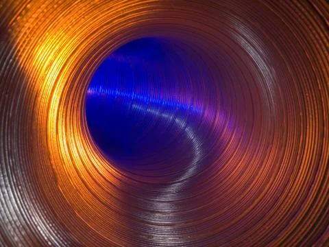 Pipe blue (view from within). Stock Photos