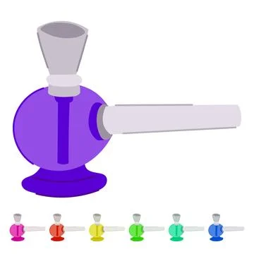 Pipe bong cannabis vector cartoon graphic Stock Illustration