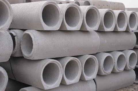 Pipe of cement Stock Photos
