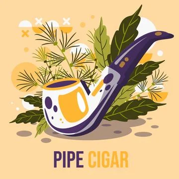 Pipe Cigar Stock Illustration