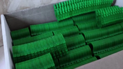 Pipe clamps for underfloor heating installers, fastening plastic pipes Stock Footage 315507604