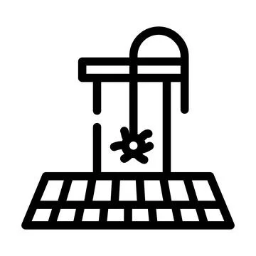 Pipe cleaning line icon vector illustration line Stock Illustration