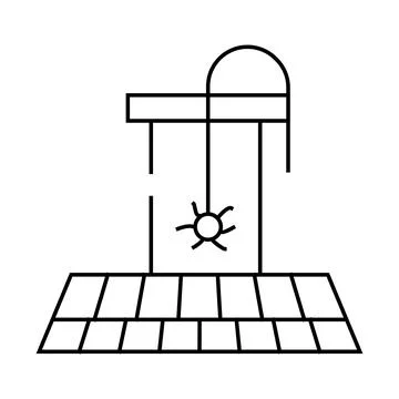 Pipe cleaning line icon vector illustration line Stock Illustration