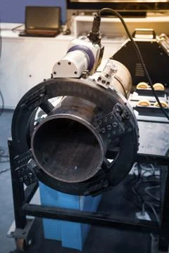 Pipe cold cutting 写真素材