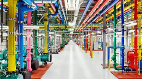 Pipe Color Hall Zoom Stock Footage 12454908
