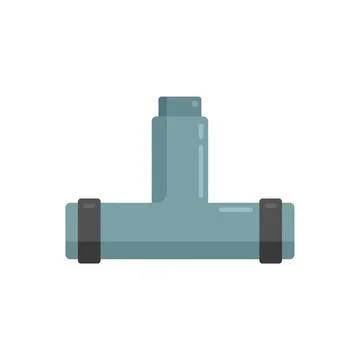 Pipe connection icon flat vector. Industrial flange Stock Illustration