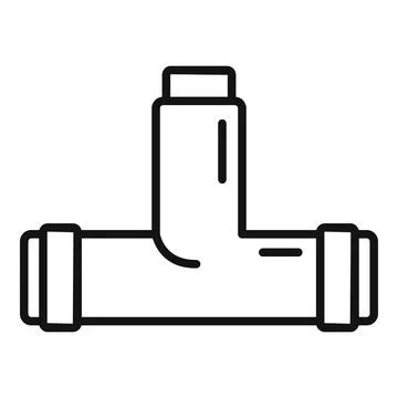 Pipe connection icon outline vector. Industrial flange Stock Illustration