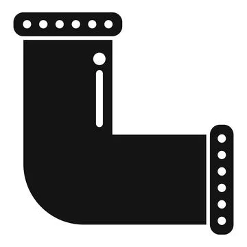 Pipe corner icon simple vector. Water sewer Stock Illustration