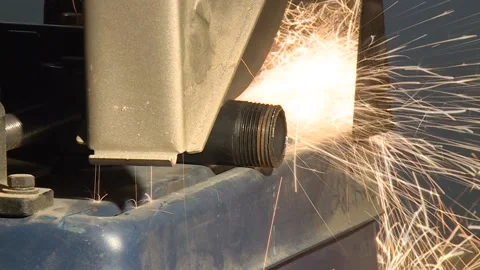 Pipe cutting 1 Video stock 145612343