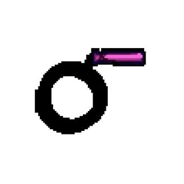 Pipe drain snake pixel art vector illustration Stock Illustration
