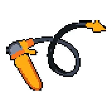 Pipe drain snake pixel art vector illustration Stock Illustration