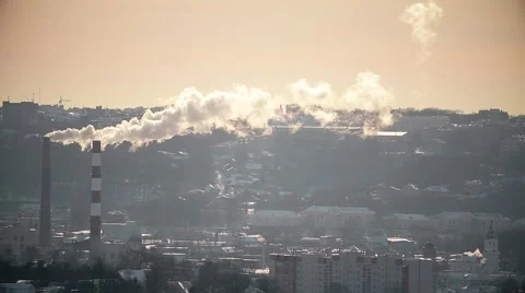 Pipe factory smoke Stock Footage 63321504