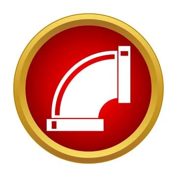 Pipe fitting elbow icon for industrial plumbing system Stock Illustration