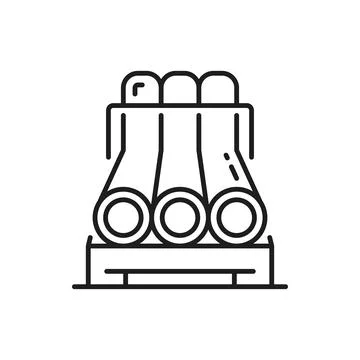Pipe fitting icon isolated water, gas oil pipeline Stock Illustration