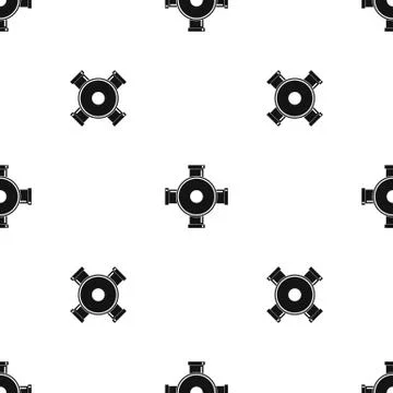 Pipe fitting pattern seamless black Stock Illustration