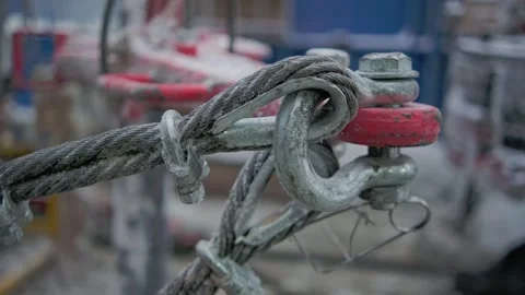 Pipe gripper, safety rope Stock Footage 290375201
