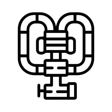 Pipe icon or modern line symbol. Vector line art and icon design with bold .. Stock Illustration
