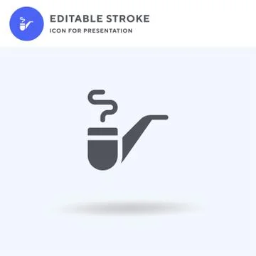 Pipe icon vector, filled flat sign, solid pictogram isolated on white, logo Illustrazione stock