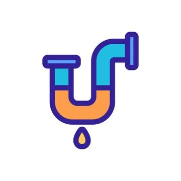 Pipe icon vector. Isolated contour symbol illustration Иллюстрация