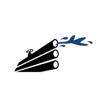 Pipe installation plumbing logo design vector symbol illustration Stockillustratie