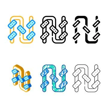 Pipe irrigation simplified system color icon vector Stock Illustration
