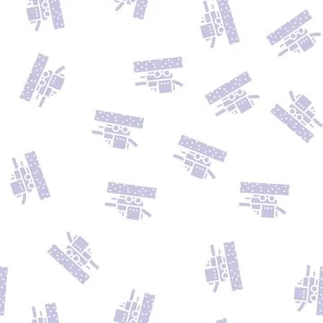 Pipe layer machine glyph seamless pattern Stock Illustration