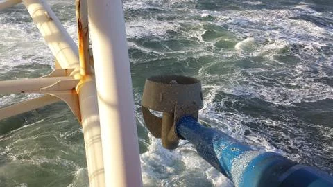 Pipe-laying vessel Stock Photos