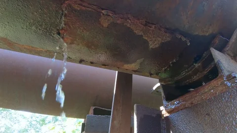 Pipe leakage under strong Stock-Footage 114510158
