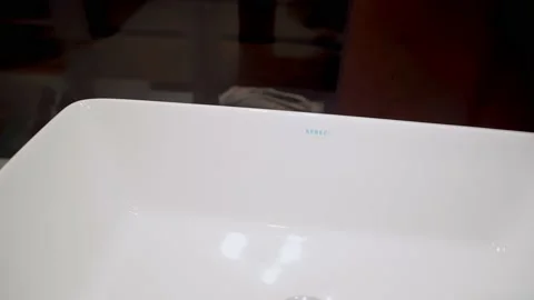 Pipe leaking in the bathroom Stock Footage 226186594