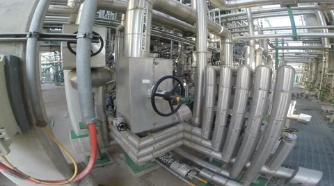 Pipe line in Refinery plant Stock Footage 42646768