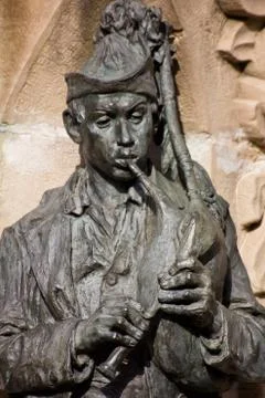 Pipe man sculpture Stock Photos