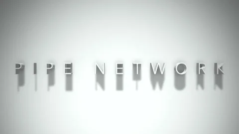 Pipe network 3D title animation with shadows on a white background Stock Footage 297818718