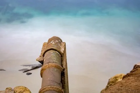 Pipe to the ocean Stock Photos