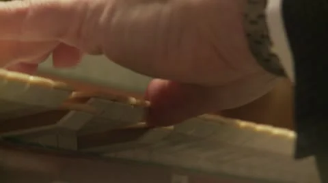 Pipe organist hands (untrimmed) Stock Footage 10712445
