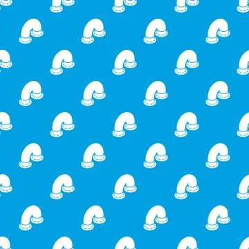 Pipe pattern vector seamless blue Stock Illustration