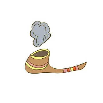 Pipe of peace icon. Simple element vector illustration on white background 스톡 일러스트