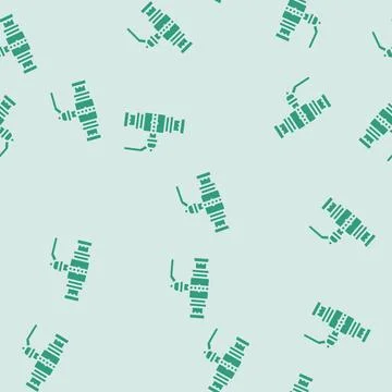 Pipe pipeline glyph seamless pattern Stock Illustration