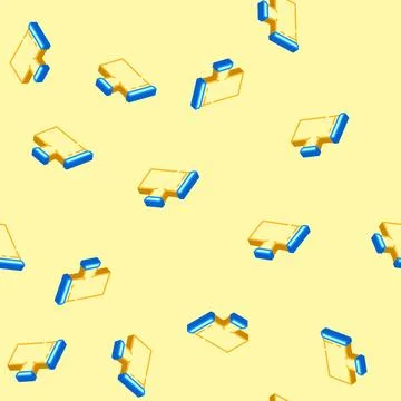 Pipe pipeline isometric icon seamless pattern Stock Illustration