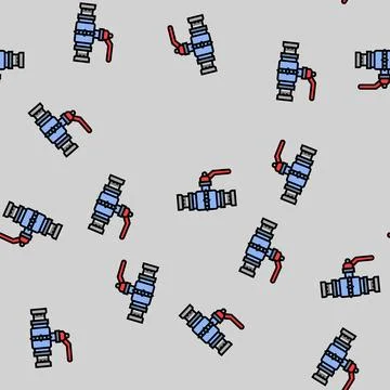 Pipe pipeline vector seamless pattern Stock Illustration