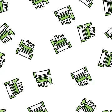Pipe plastic waste vector seamless pattern Stock Illustration