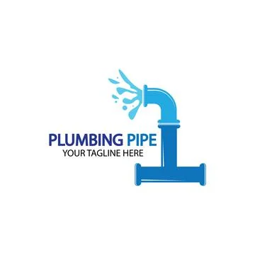 Pipe Plumbing logo vector Design Template,Plumbing logo vector design templat Stock Illustration